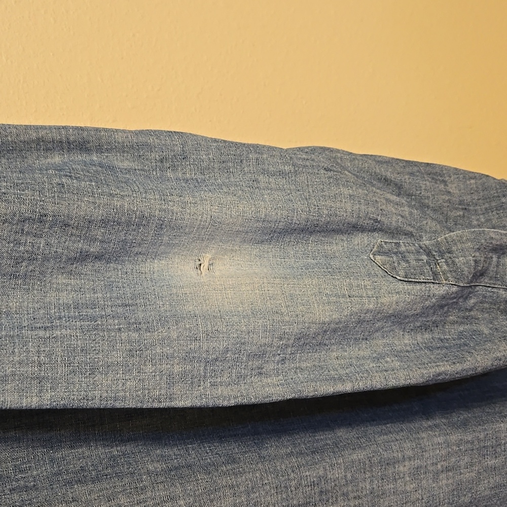 Men's Ralph Lauren Denim Blue Button-Down Shirt Sz Large - Picture 3 of 7